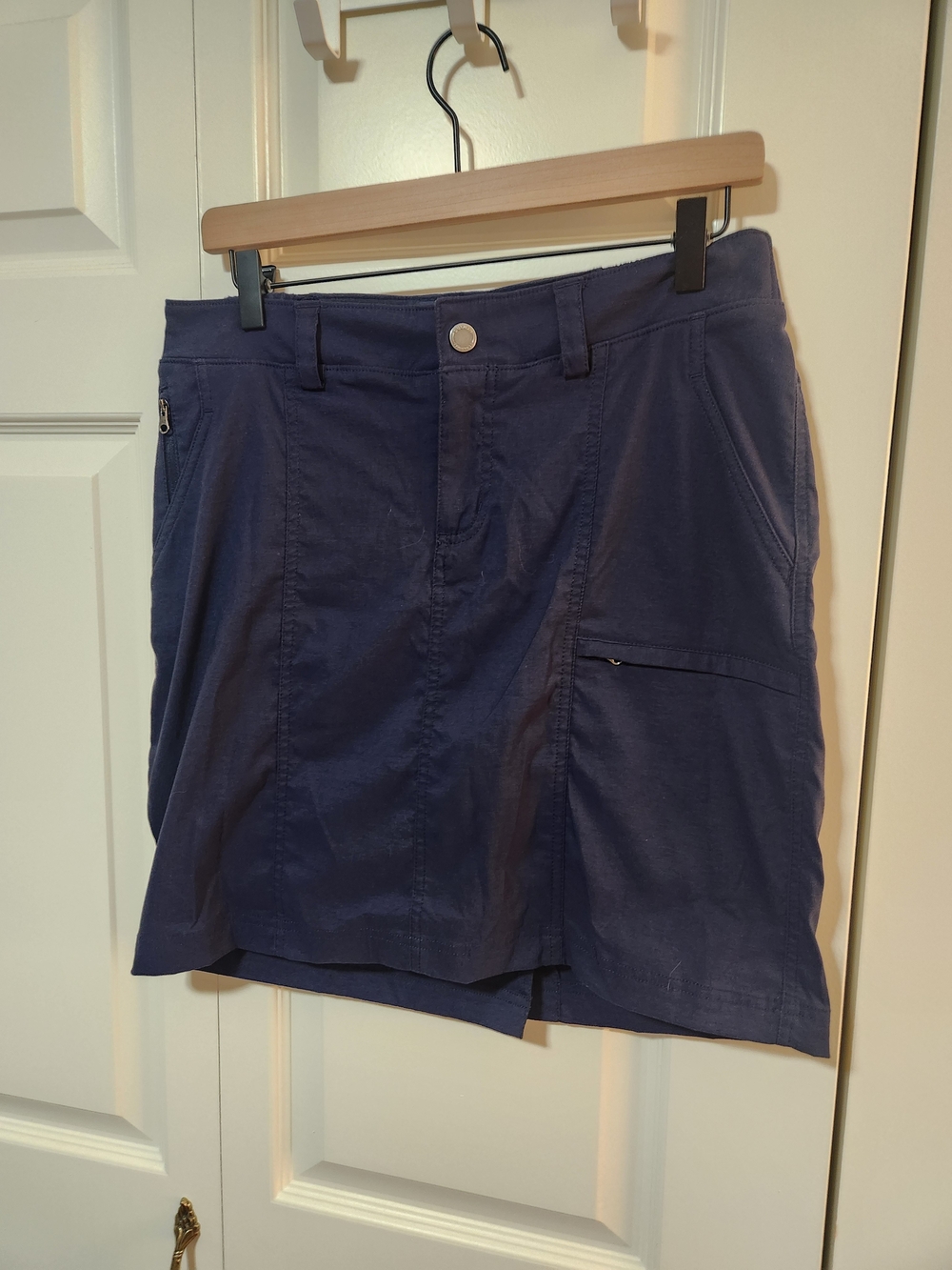 Duluth Trading Co Dry On The Fly Navy Utility Skort with Zip Pockets Outdoors
